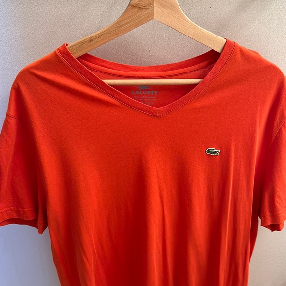 Lacoste Pima cotton, short sleeve, orange, XL/6 - Picture 1 of 3